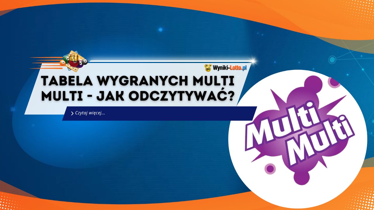 Tabela wygranych Multi Multi Jak odczytywać wygrane?